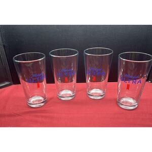 Set Of 4 Michelob Ultra Beer Pint Cocktail Mixing Drinking Glass